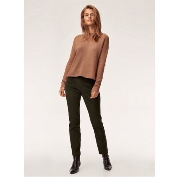 Babaton Aritzia Mitch green corduroy pants SIze 2 - Picture 2 of 12